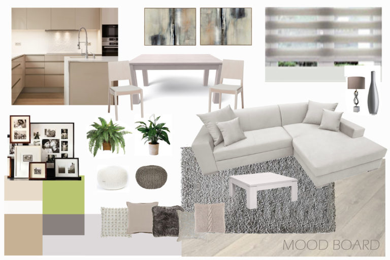 Interiérový design, moodboard