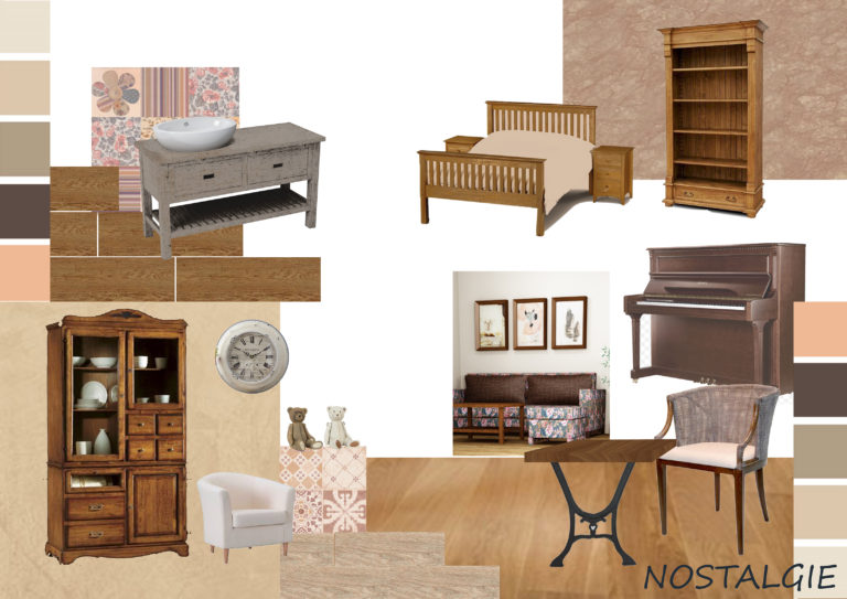 Interiérový design, moodboard