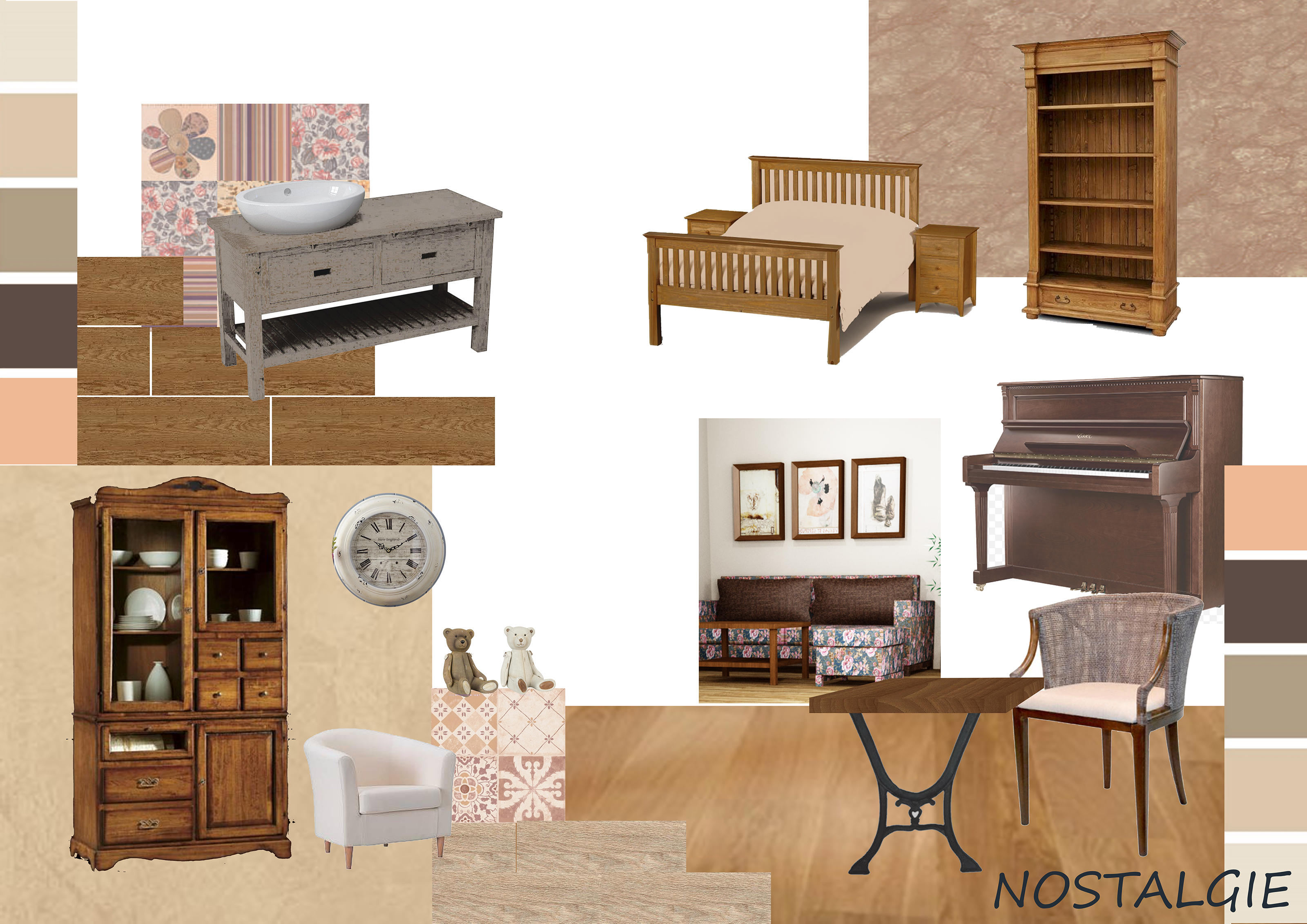 Interiérový design, moodboard